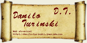 Danilo Turinski vizit kartica